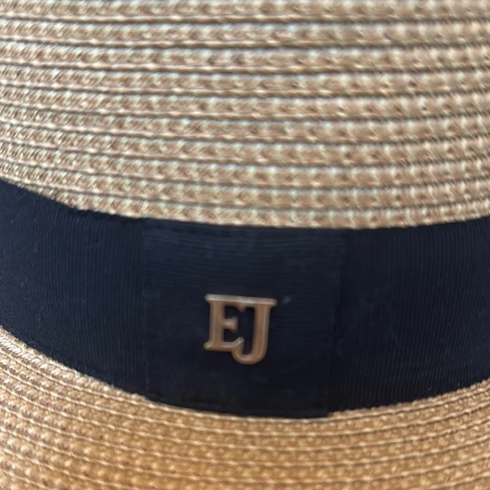 Eric Javits Daphne Wide-Brim Straw Fedora Hat - Picture 6 of 9